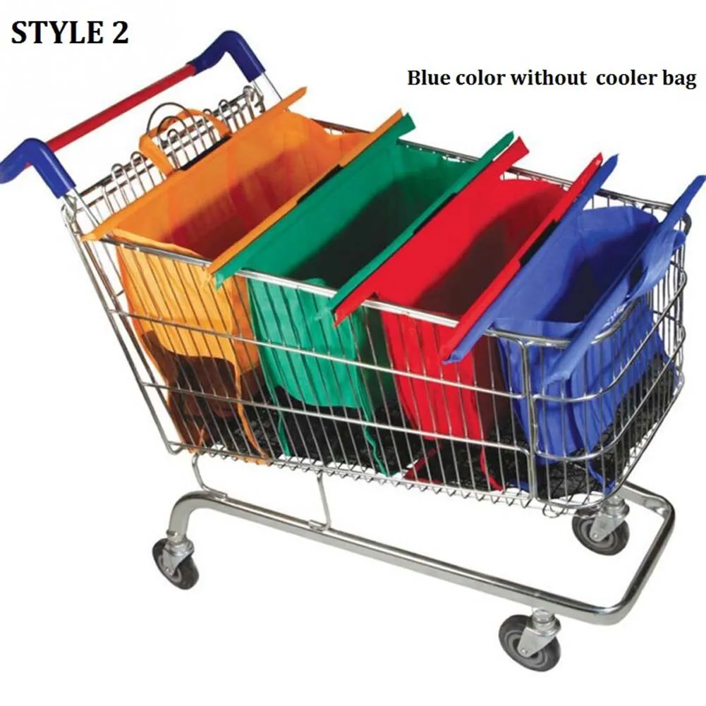 4pcs Collapsible Reusable Grocery Shopping Bag Supermarket Shopping Bag