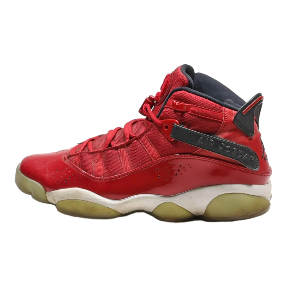 AIR JORDAN High Top Trainers Red Synthetic Mens UK 9.5