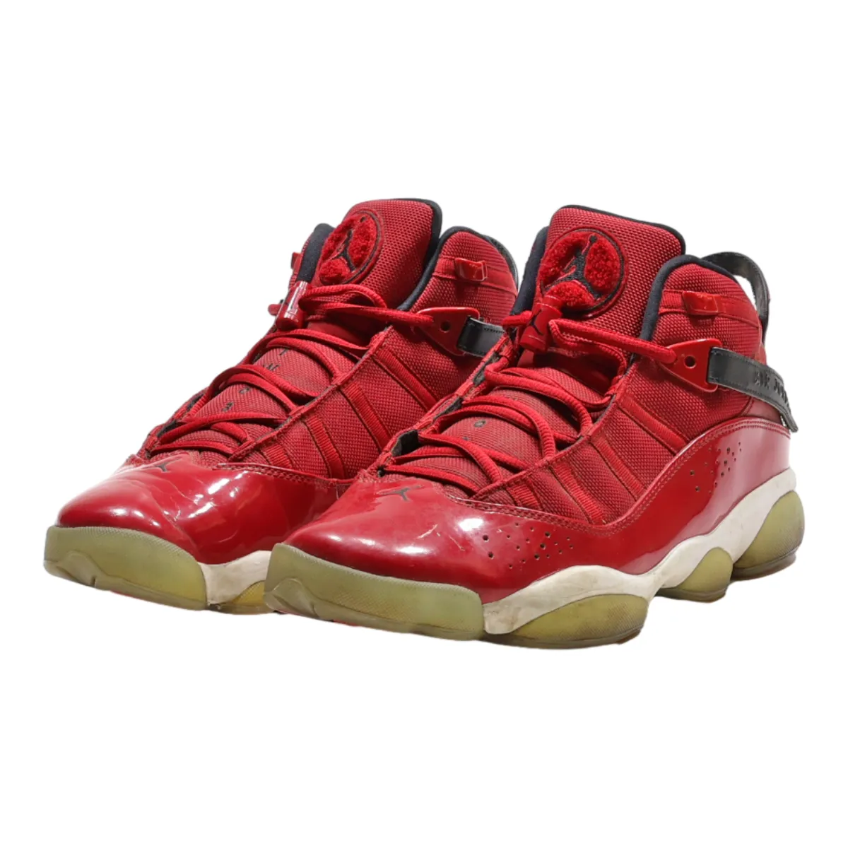 AIR JORDAN High Top Trainers Red Synthetic Mens UK 9.5