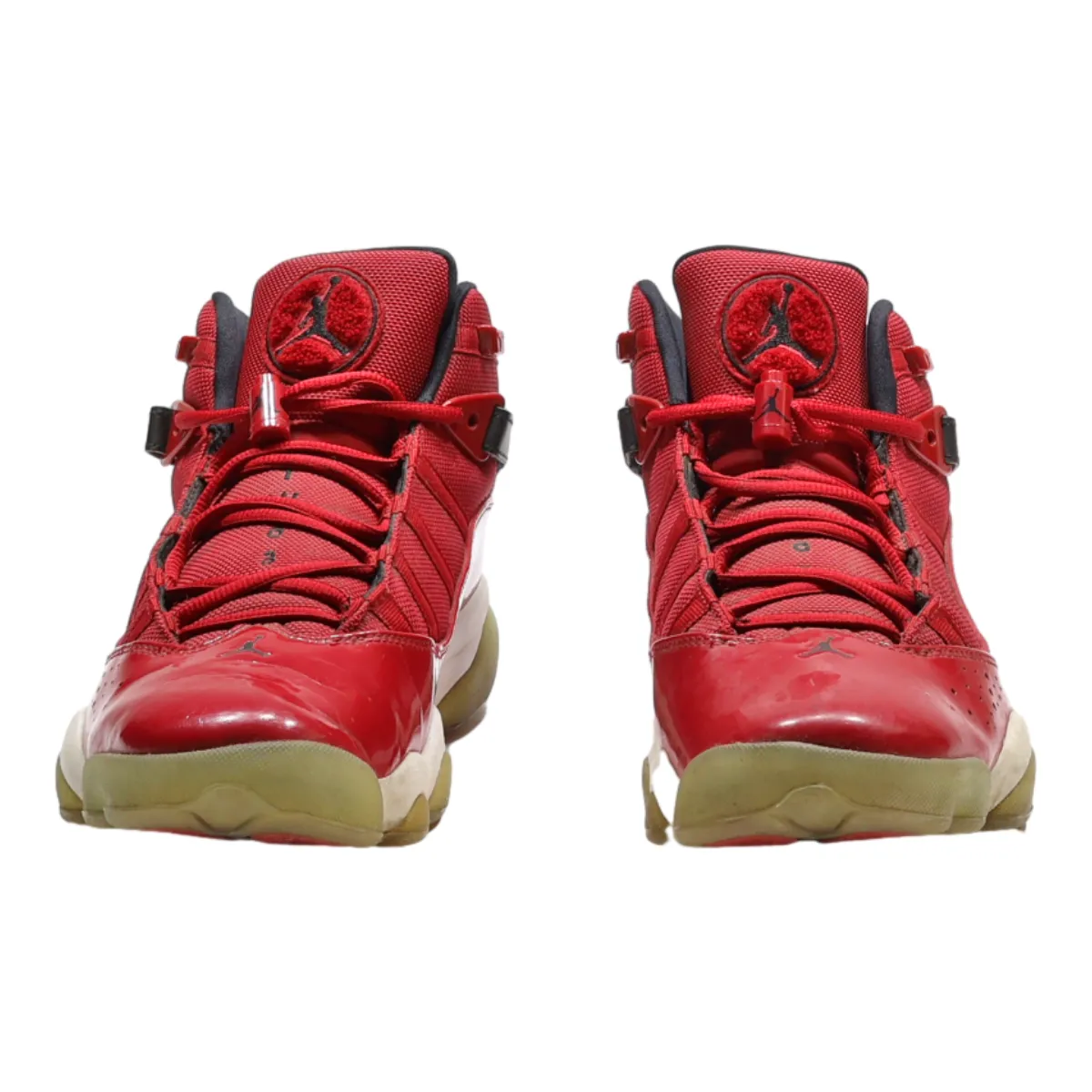 AIR JORDAN High Top Trainers Red Synthetic Mens UK 9.5