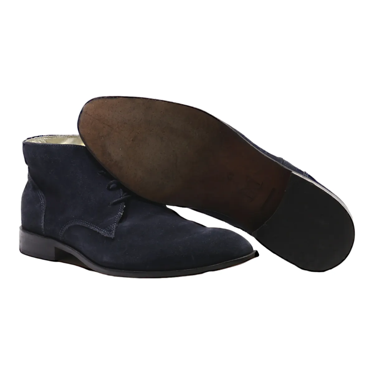 ANDRE Ankle Boots Blue Suede Mens UK 7.5