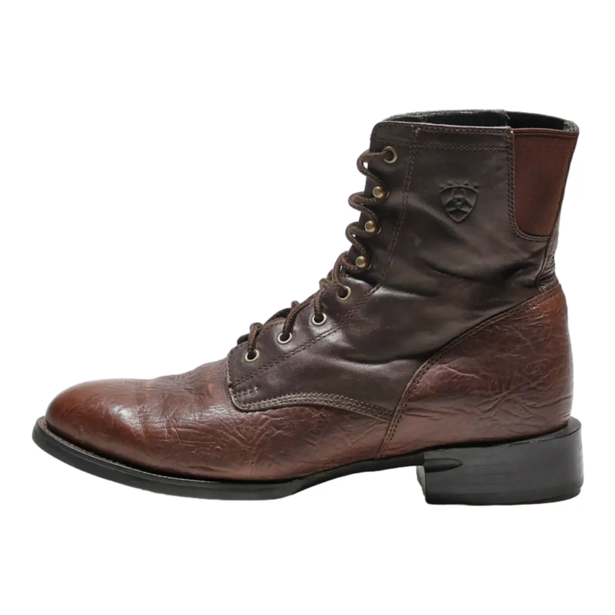 ARIAT Lace-Up Boots Brown Leather Mens UK 8