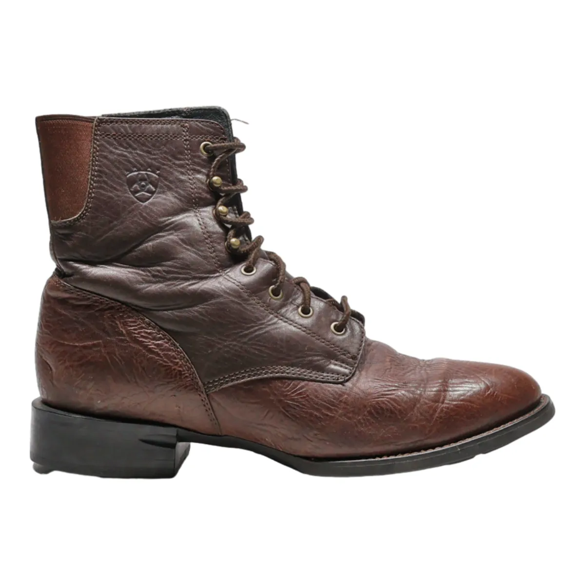 ARIAT Lace-Up Boots Brown Leather Mens UK 8