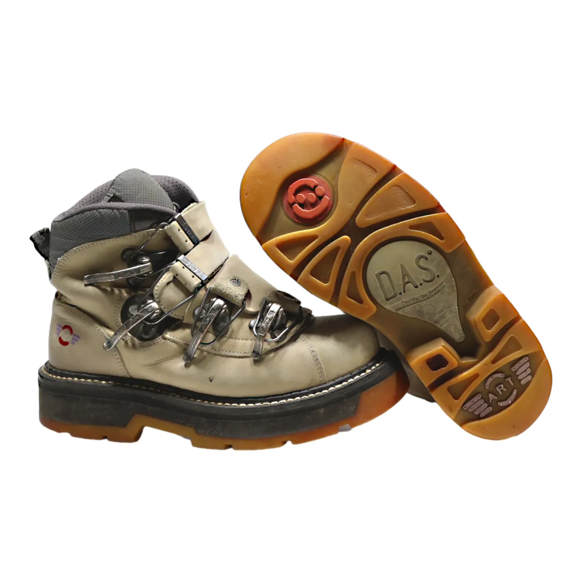ART Hiking Boots Beige Leather Womens UK 4