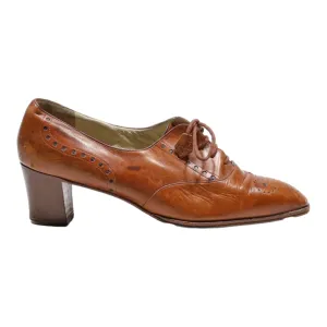 BALLY Brogue Shoes Brown Leather Womens UK 3