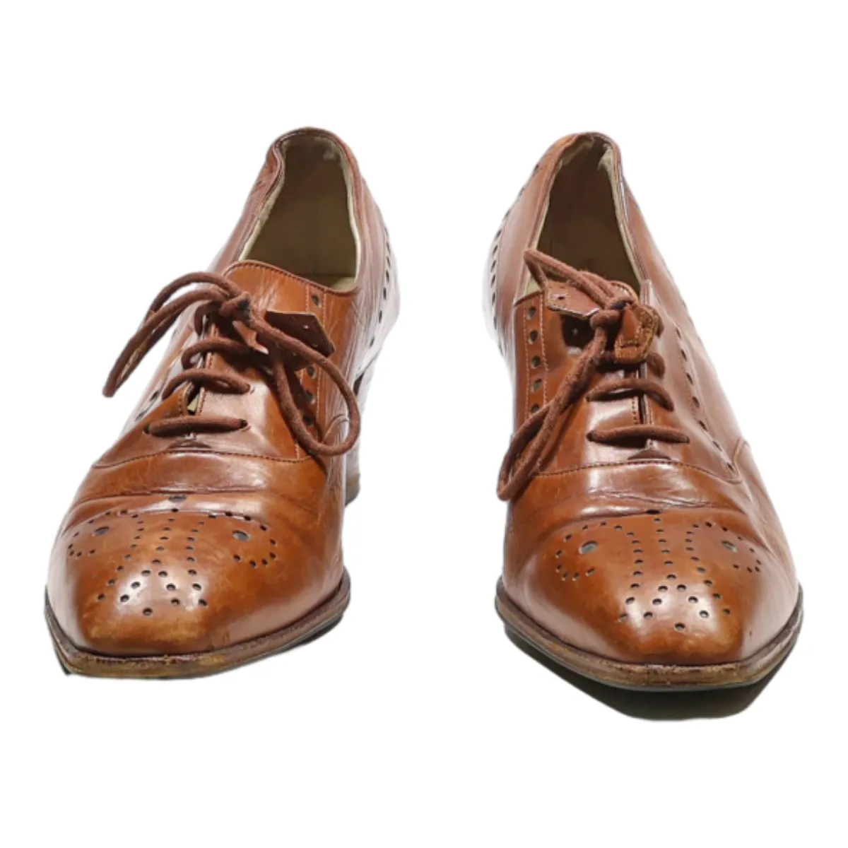 BALLY Brogue Shoes Brown Leather Womens UK 3
