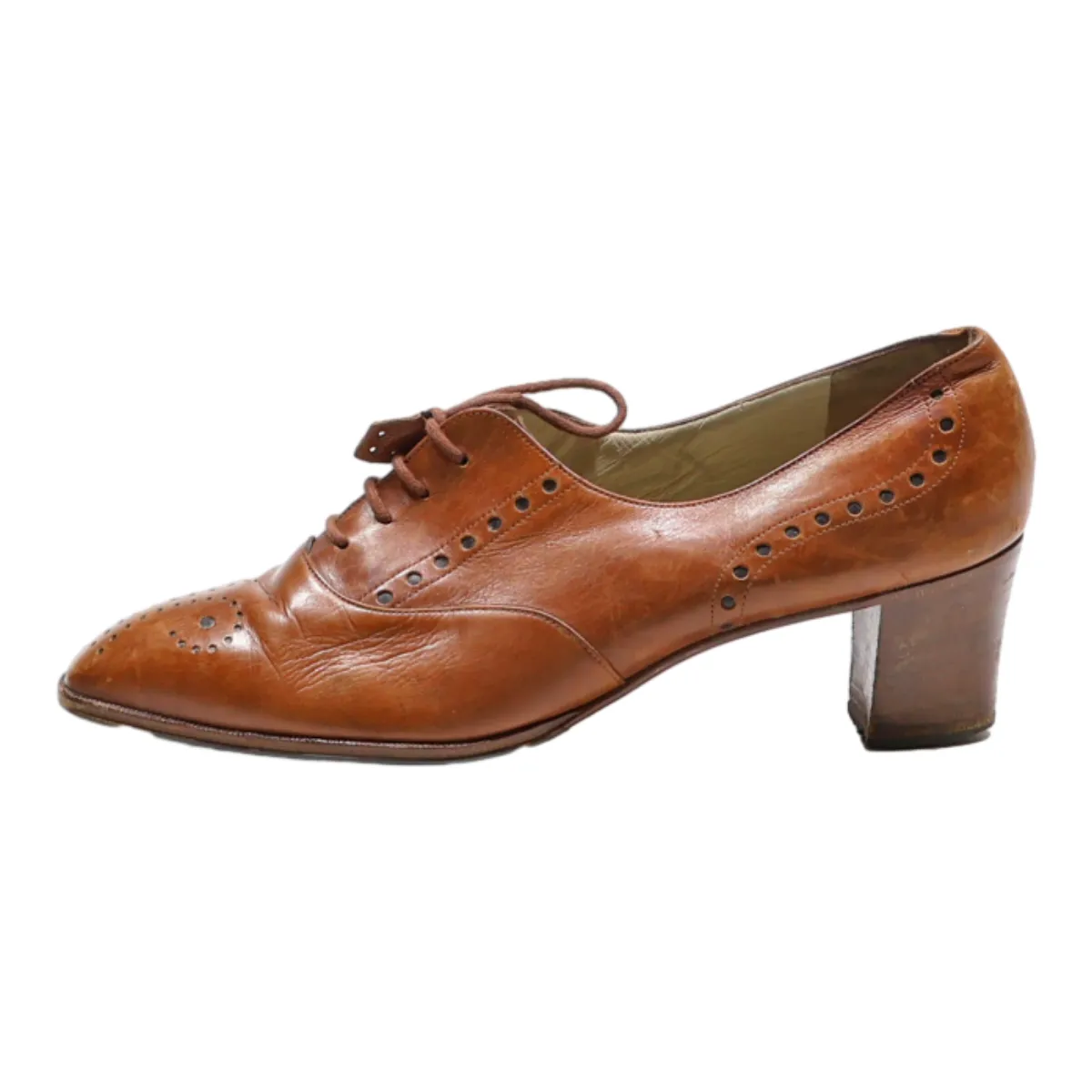 BALLY Brogue Shoes Brown Leather Womens UK 3