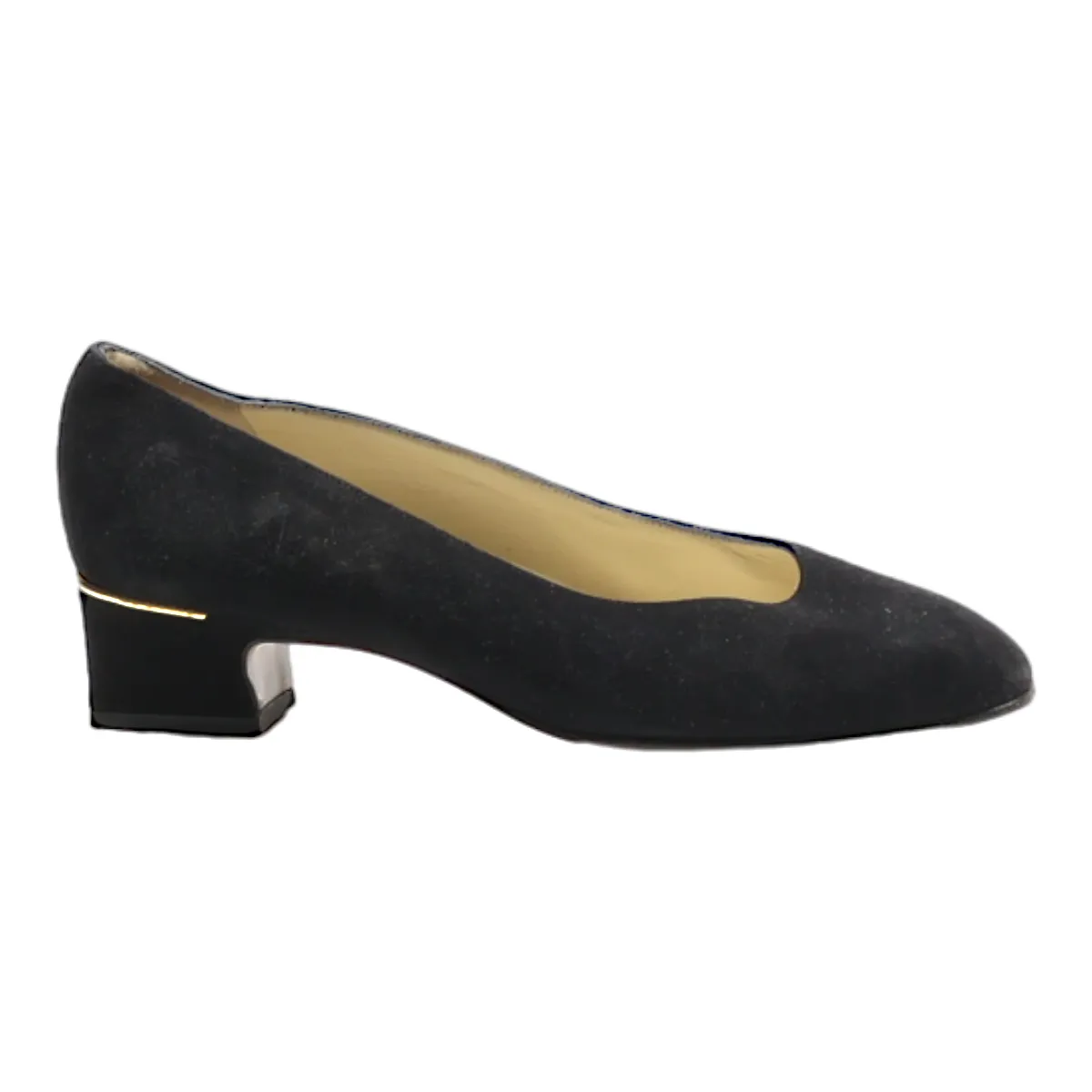 BALLY Court Heels Black Suede Womens UK 3