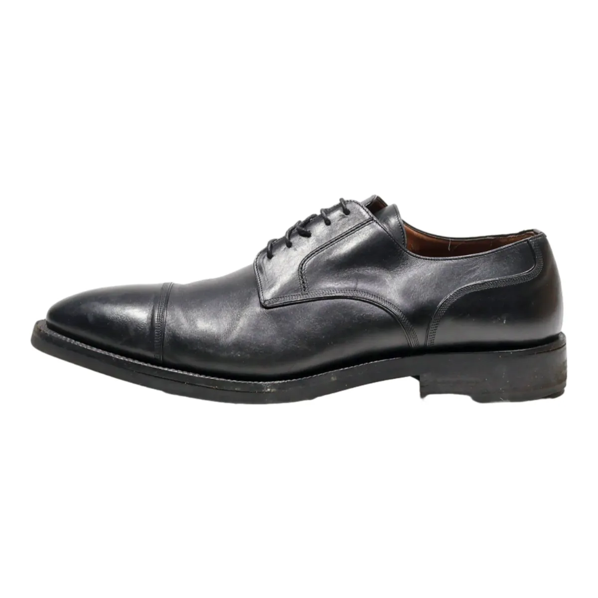 BALLY Derby Shoes Black Leather Mens UK 10.5