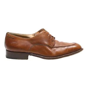 BALLY Derby Shoes Orange Leather Mens UK 5.5