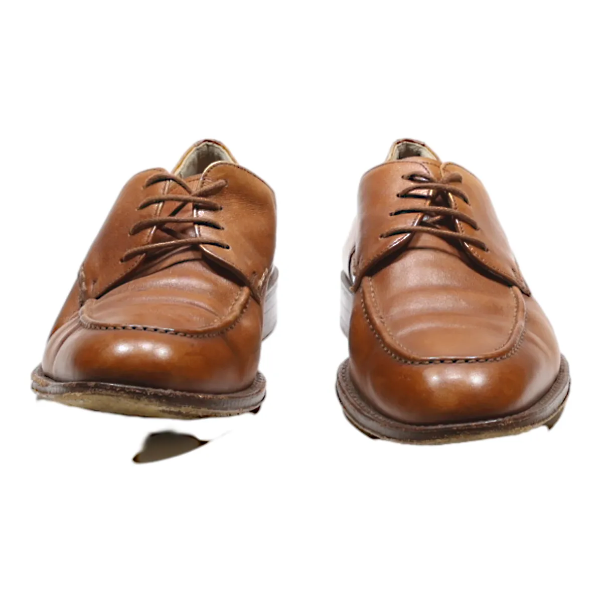 BALLY Derby Shoes Orange Leather Mens UK 5.5