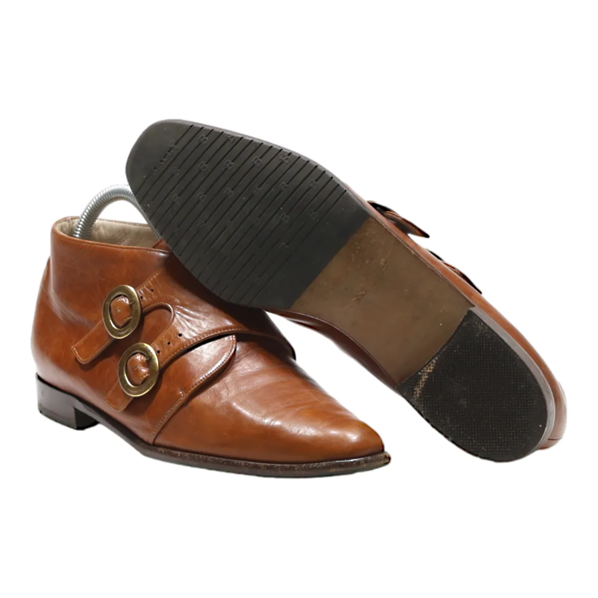 BALLY Monk Shoes Brown Leather Womens UK 3