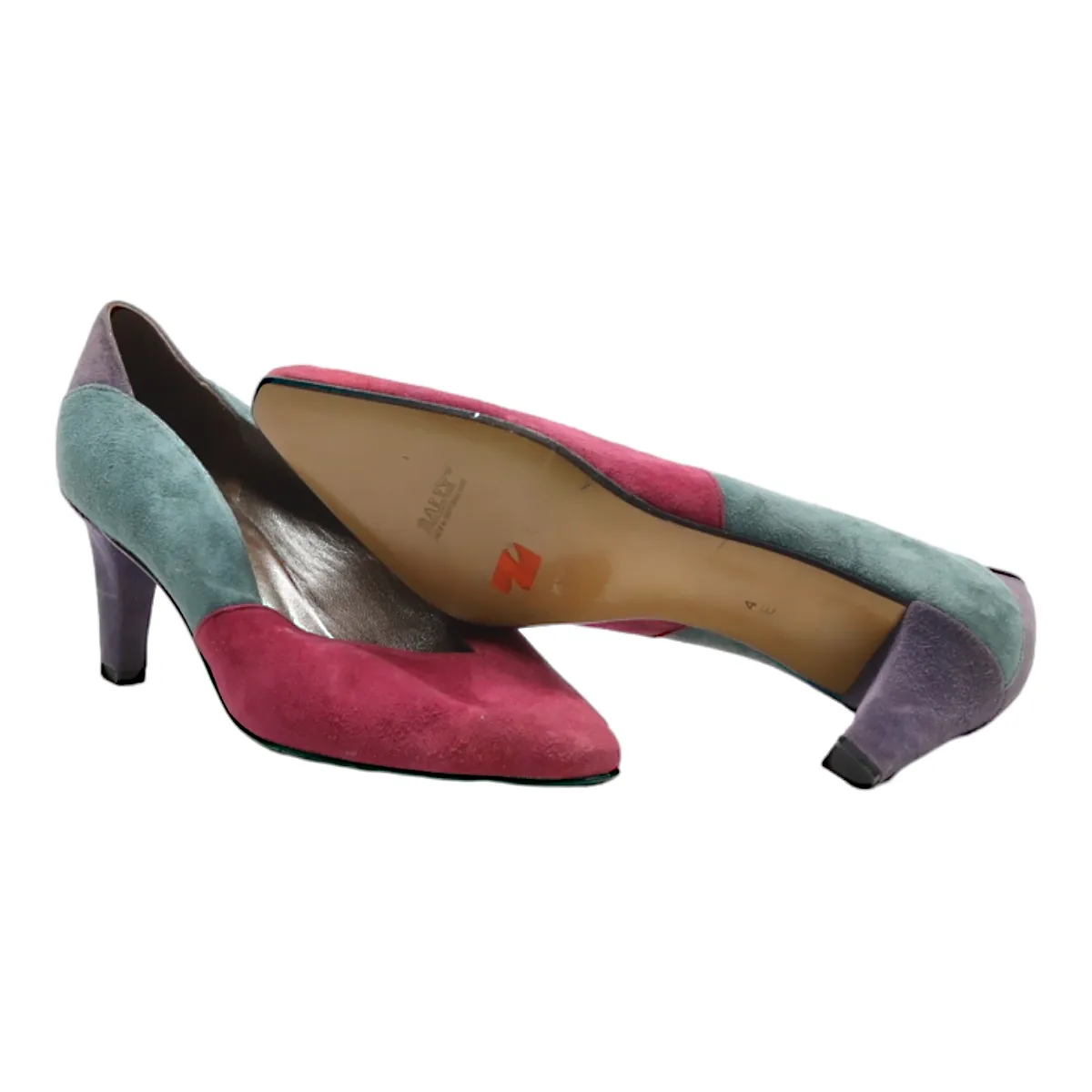 BALLY Pump Heels Blue Suede Womens UK 2