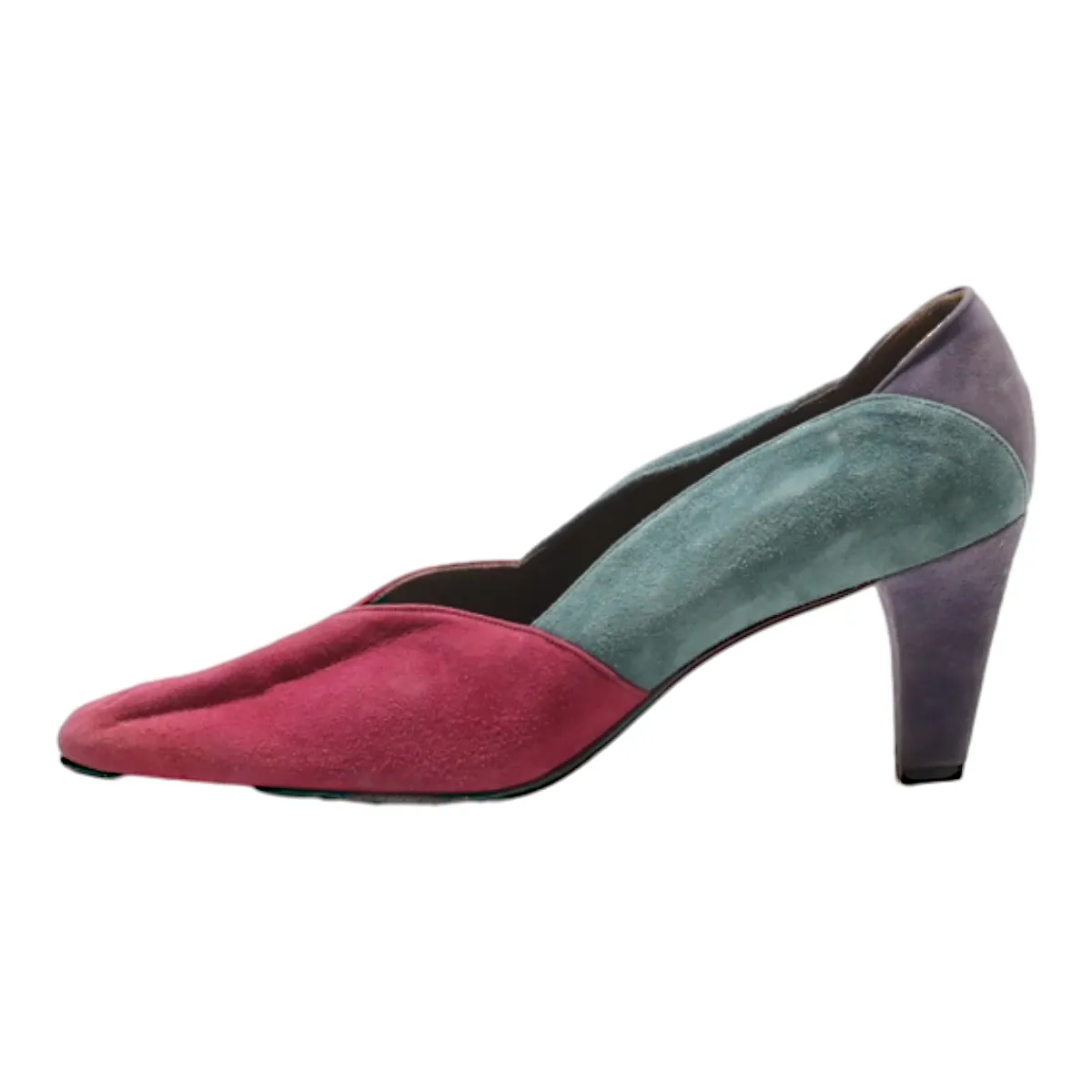 BALLY Pump Heels Blue Suede Womens UK 2