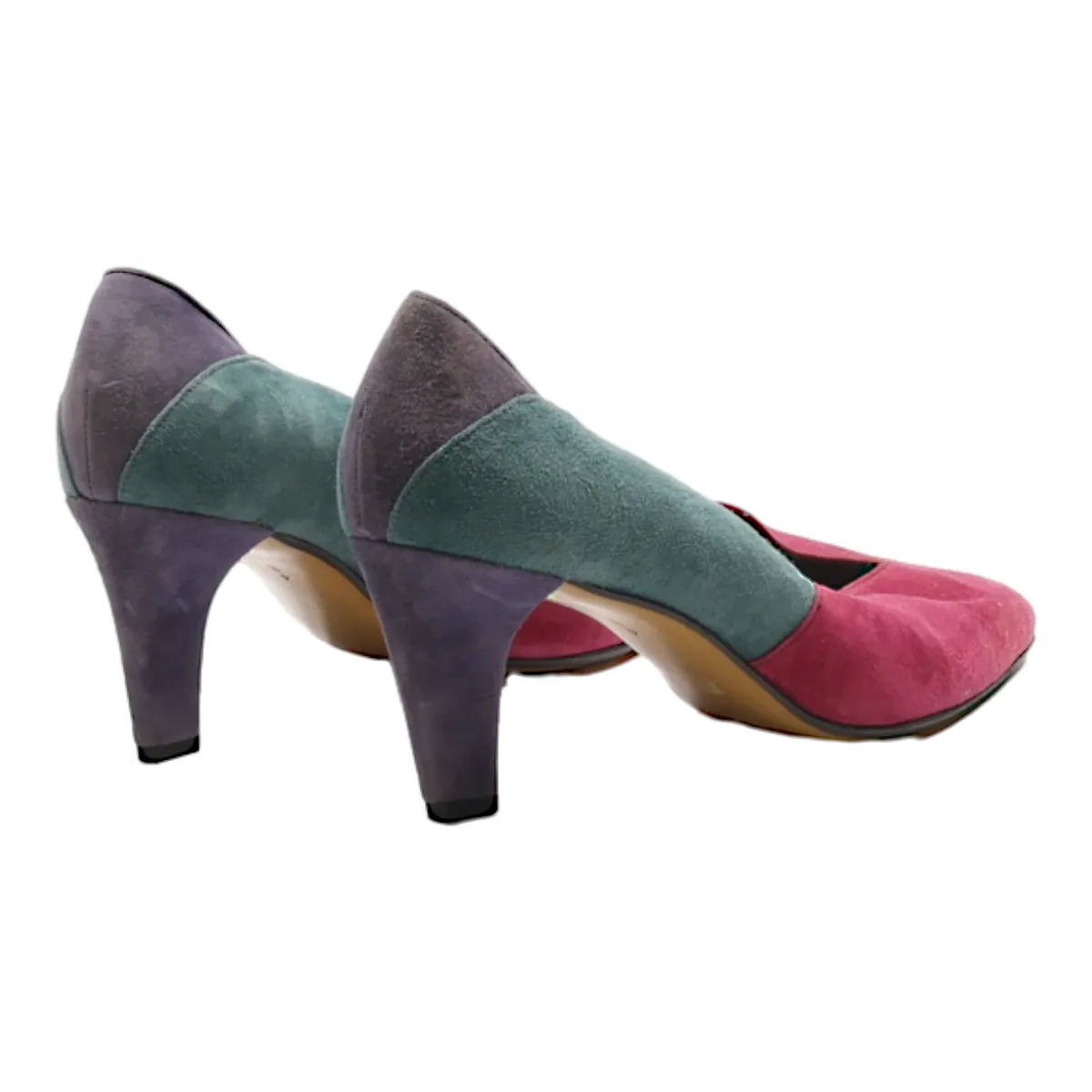 BALLY Pump Heels Blue Suede Womens UK 2