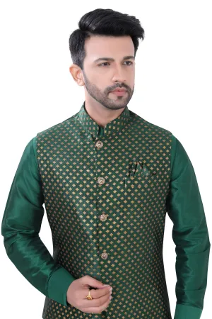 Banarasi 3 pieces Vest Coat suit