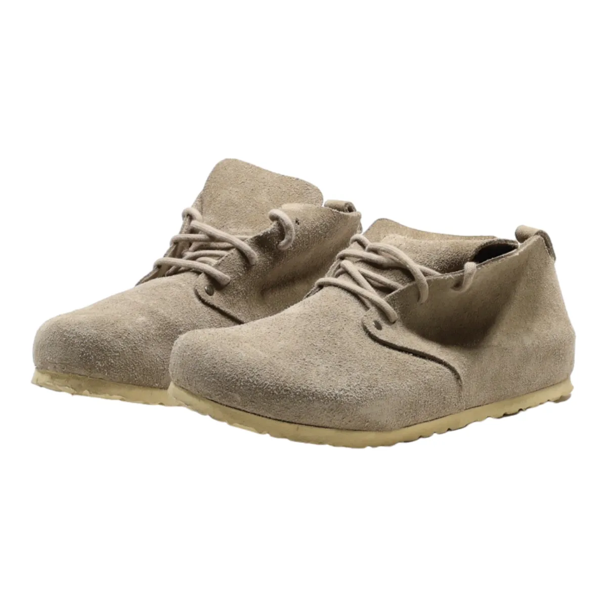 BIRKENSTOCK Derby Shoes Beige Suede Womens UK 7