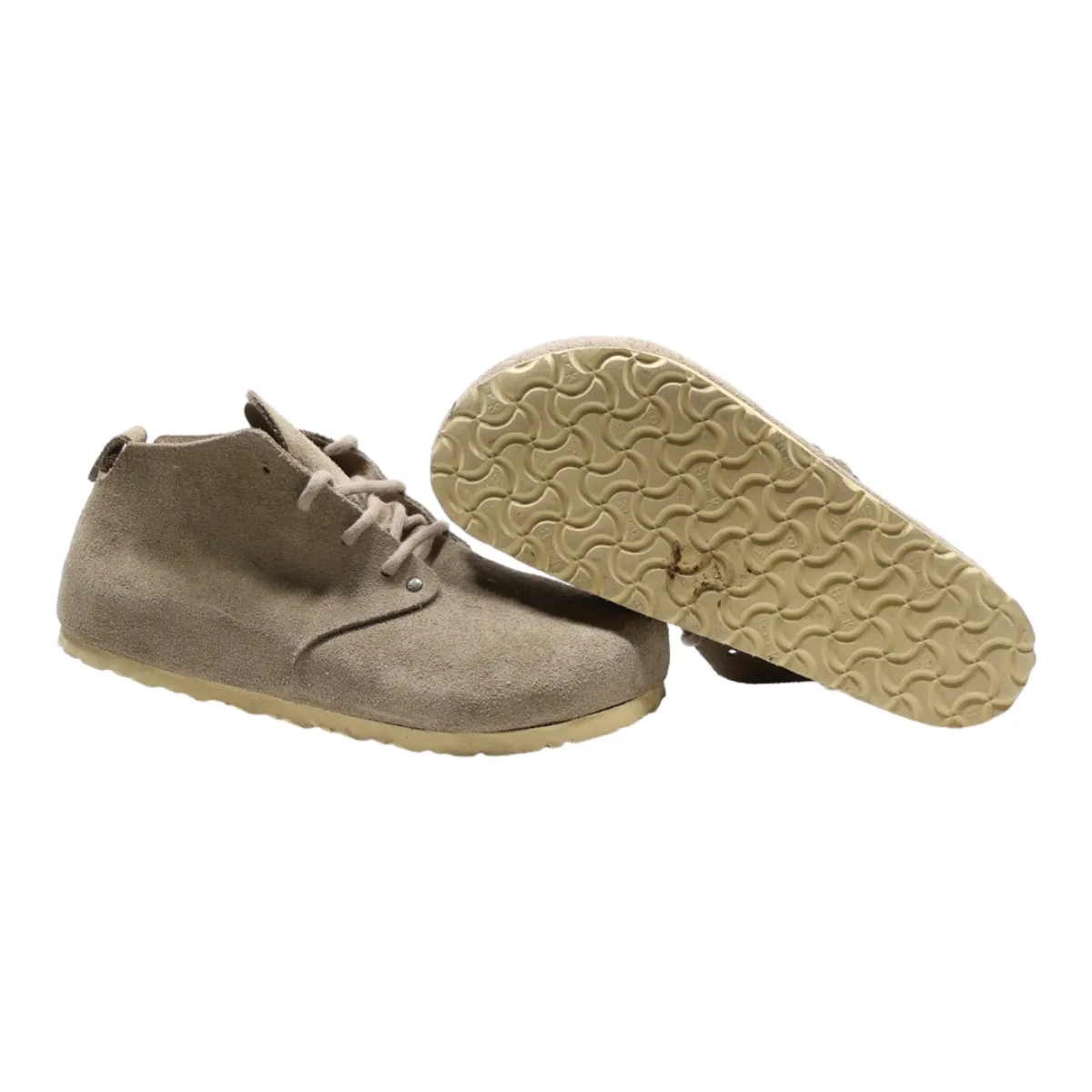 BIRKENSTOCK Derby Shoes Beige Suede Womens UK 7