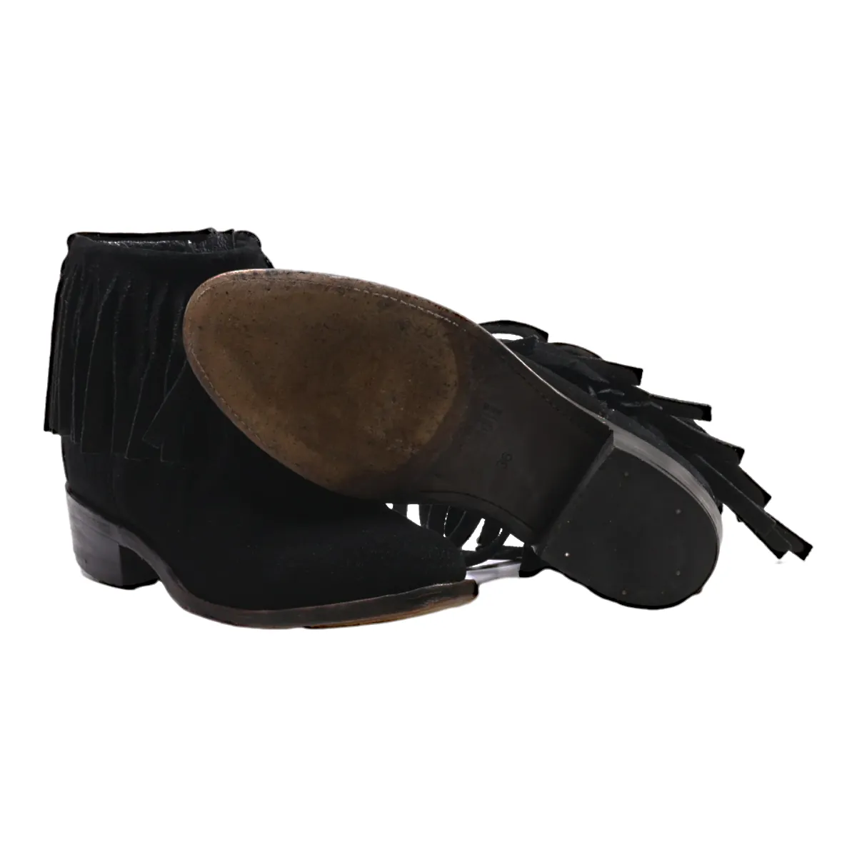 BIXI AWOTAN Ankle Boots Black Suede Womens UK 3