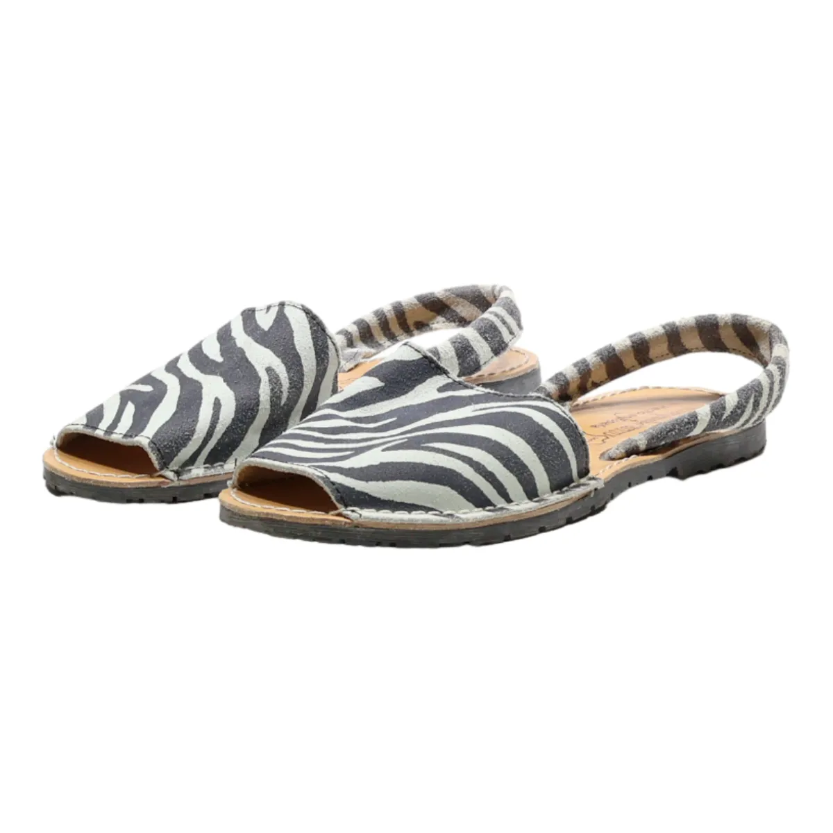 BOMER MENORPUINA D'ESTIU Strappy Sandals Grey Leather Womens UK 6