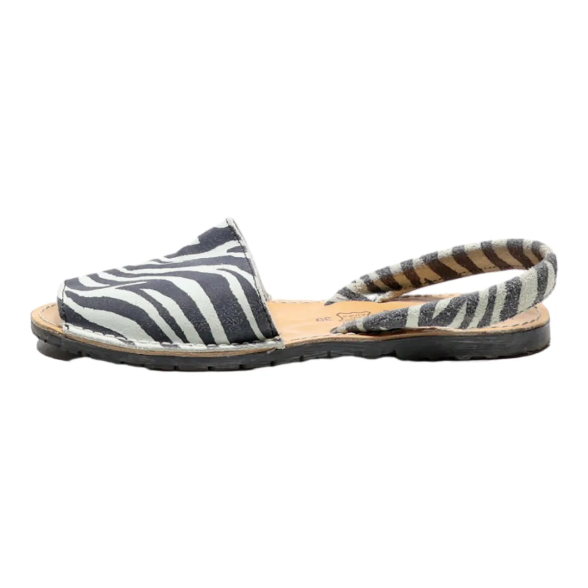 BOMER MENORPUINA D'ESTIU Strappy Sandals Grey Leather Womens UK 6