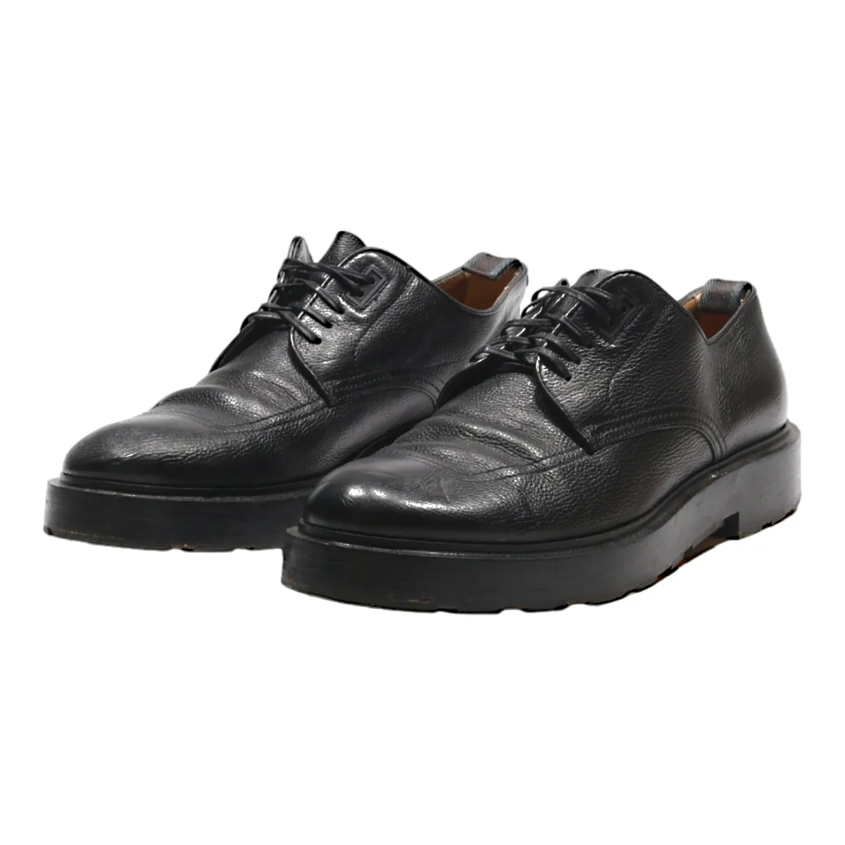BOSS Derby Shoes Black Leather Mens UK 6