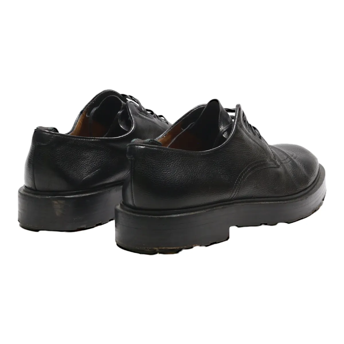 BOSS Derby Shoes Black Leather Mens UK 6