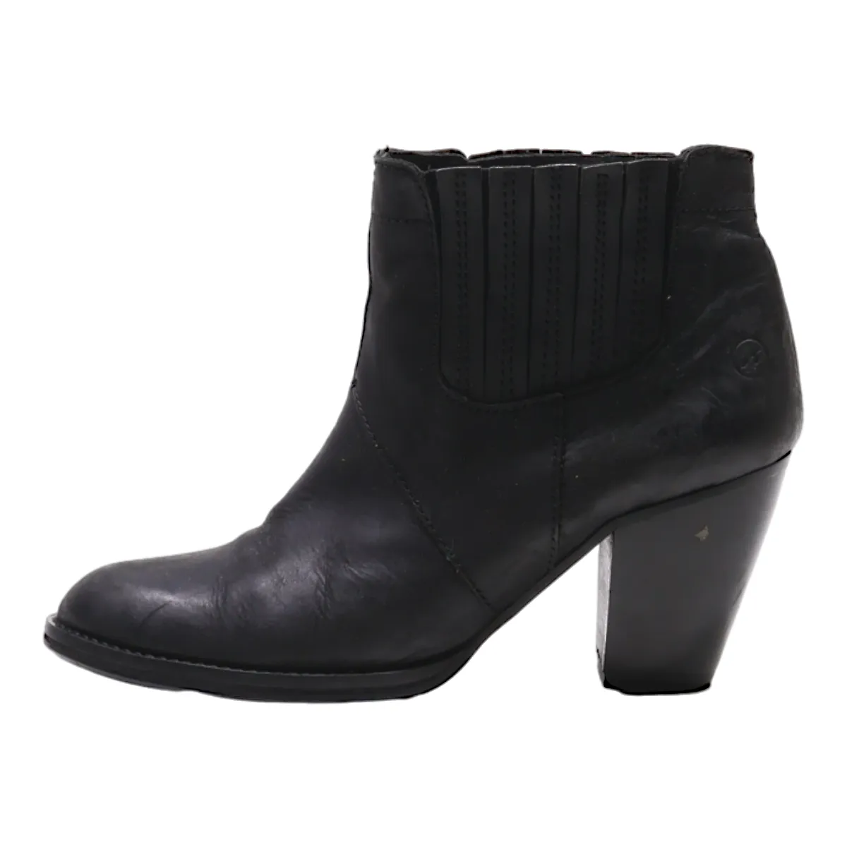 BRONX Chelsea Boots Black Leather Womens UK 6
