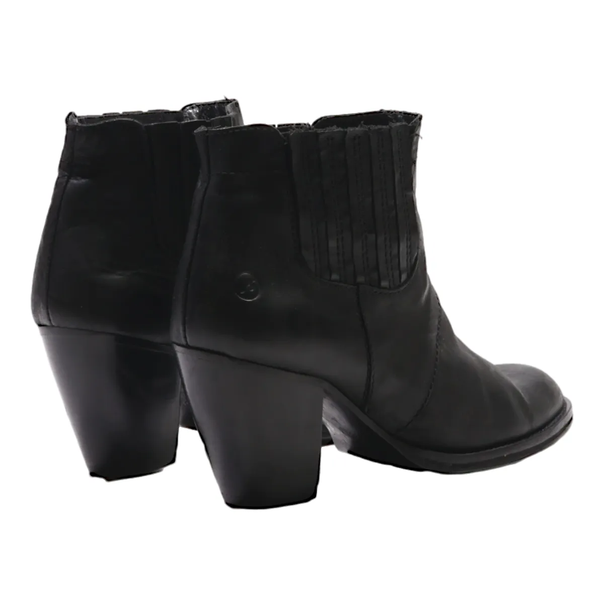 BRONX Chelsea Boots Black Leather Womens UK 6