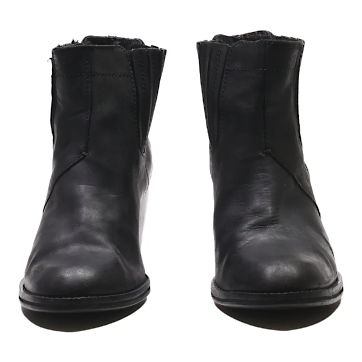 BRONX Chelsea Boots Black Leather Womens UK 6