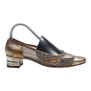 BRUNELLA Block Heels Brown Synthetic Womens UK 4.5