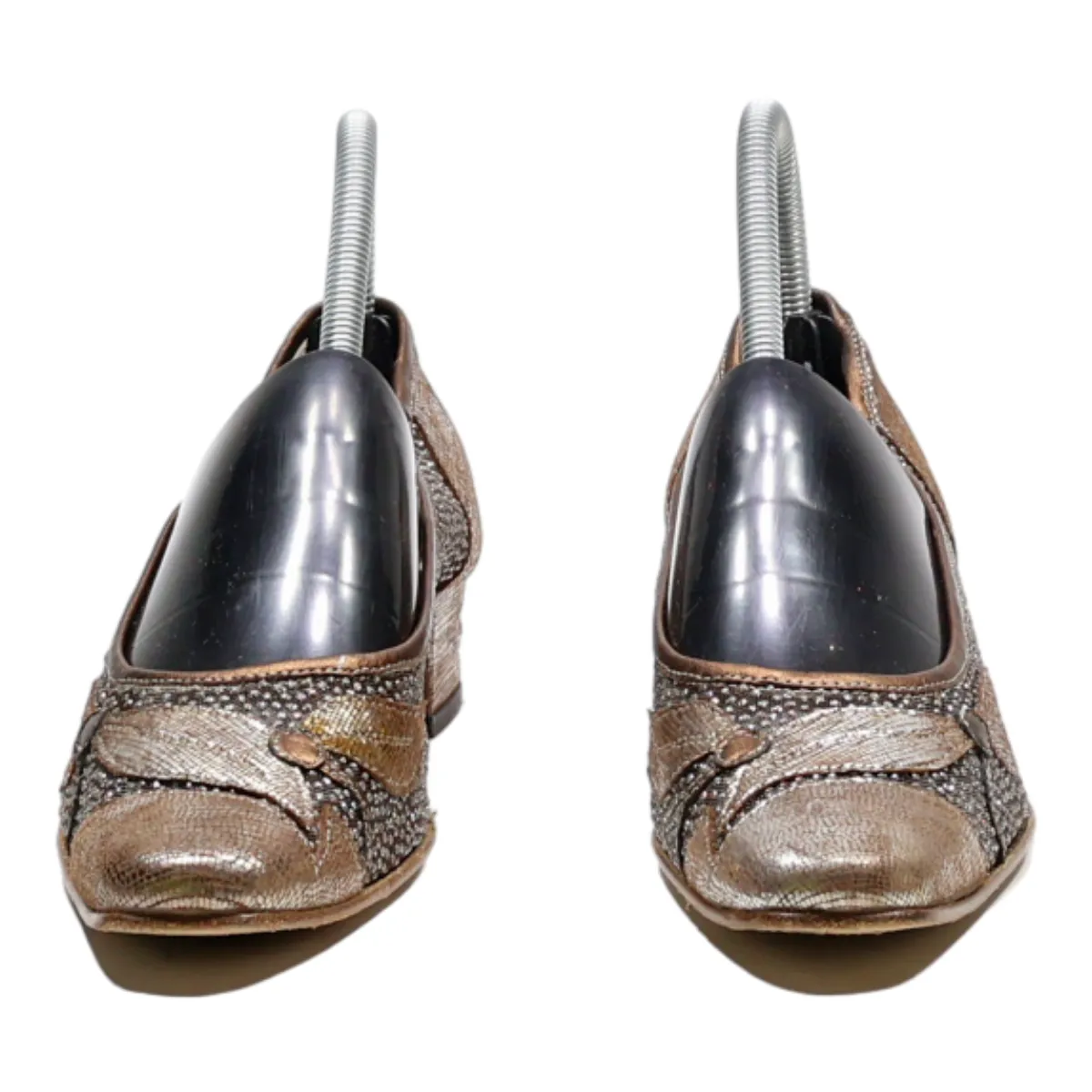 BRUNELLA Block Heels Brown Synthetic Womens UK 4.5