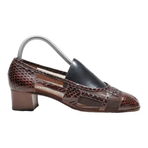 BRUNELLA Court Heels Brown Leather Womens UK 5.5
