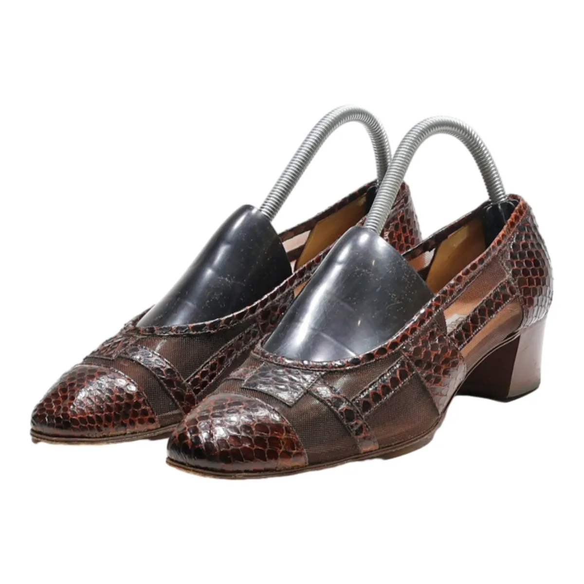 BRUNELLA Court Heels Brown Leather Womens UK 5.5