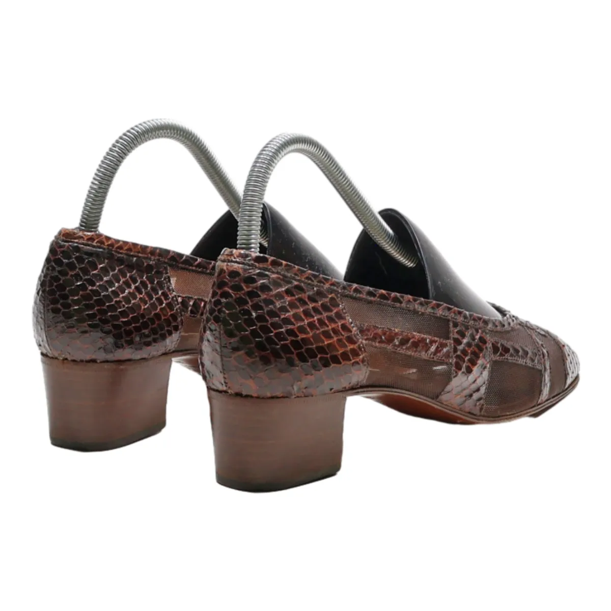 BRUNELLA Court Heels Brown Leather Womens UK 5.5