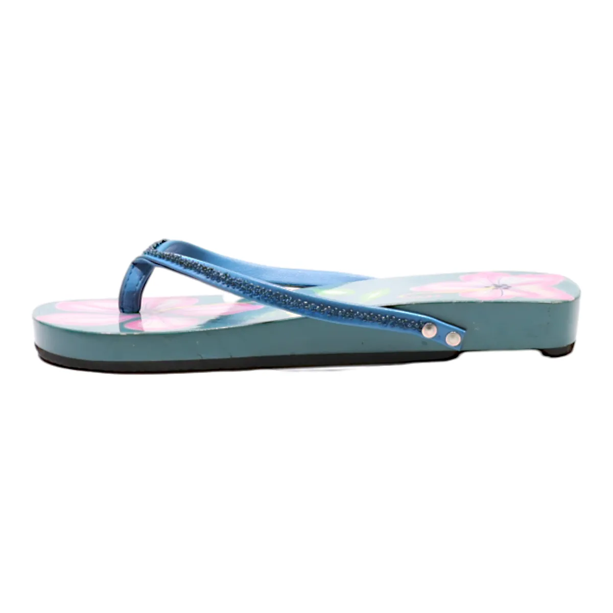 BUFFALO Flip Flop Sandals Blue Synthetic Womens UK 4