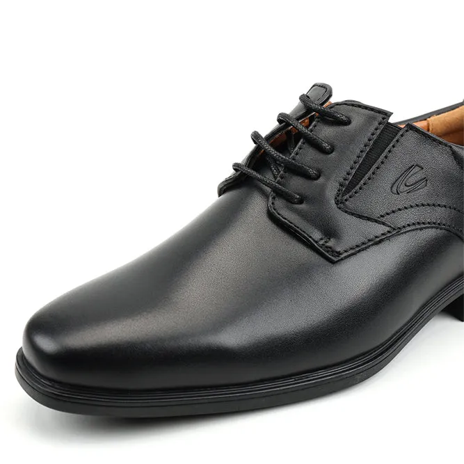 camel active Leather Lace Up Elegant Formal Shoes Men WARREN-802403-BE2SV-1-Black