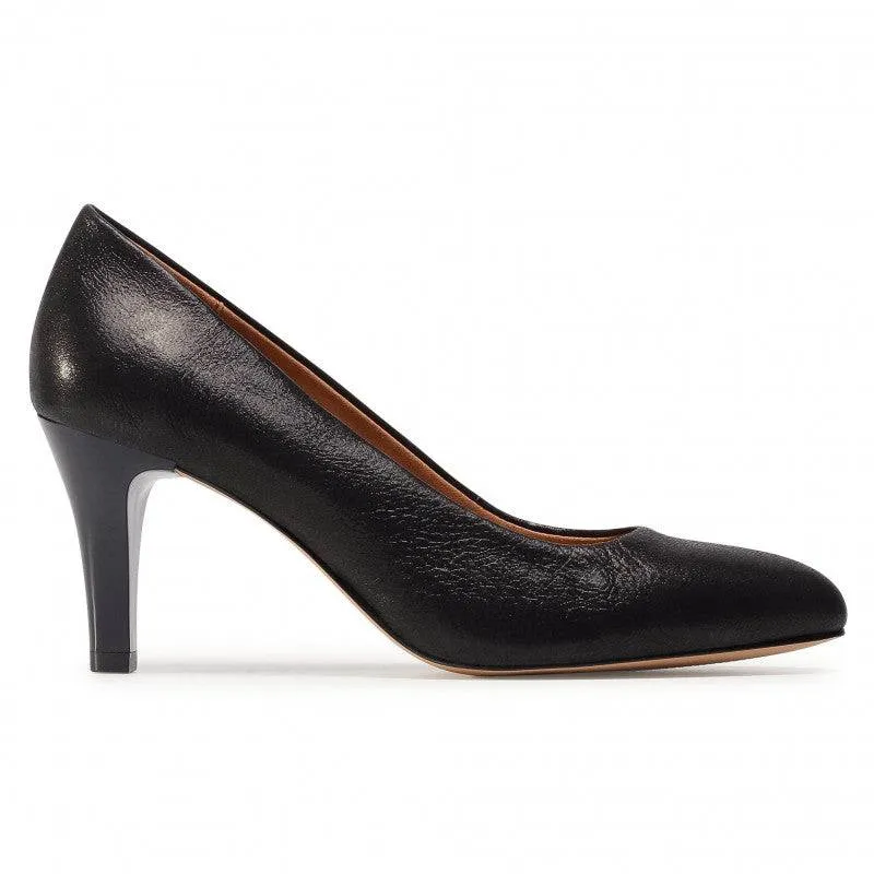 Caprice Shimmer Leather Pointed Toe Heeled Court Shoe