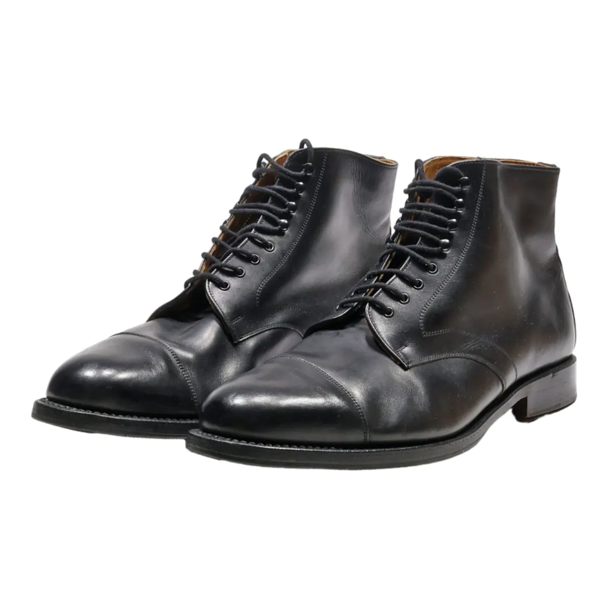CAVALLO Desert Boots Black Leather Mens UK 10.5