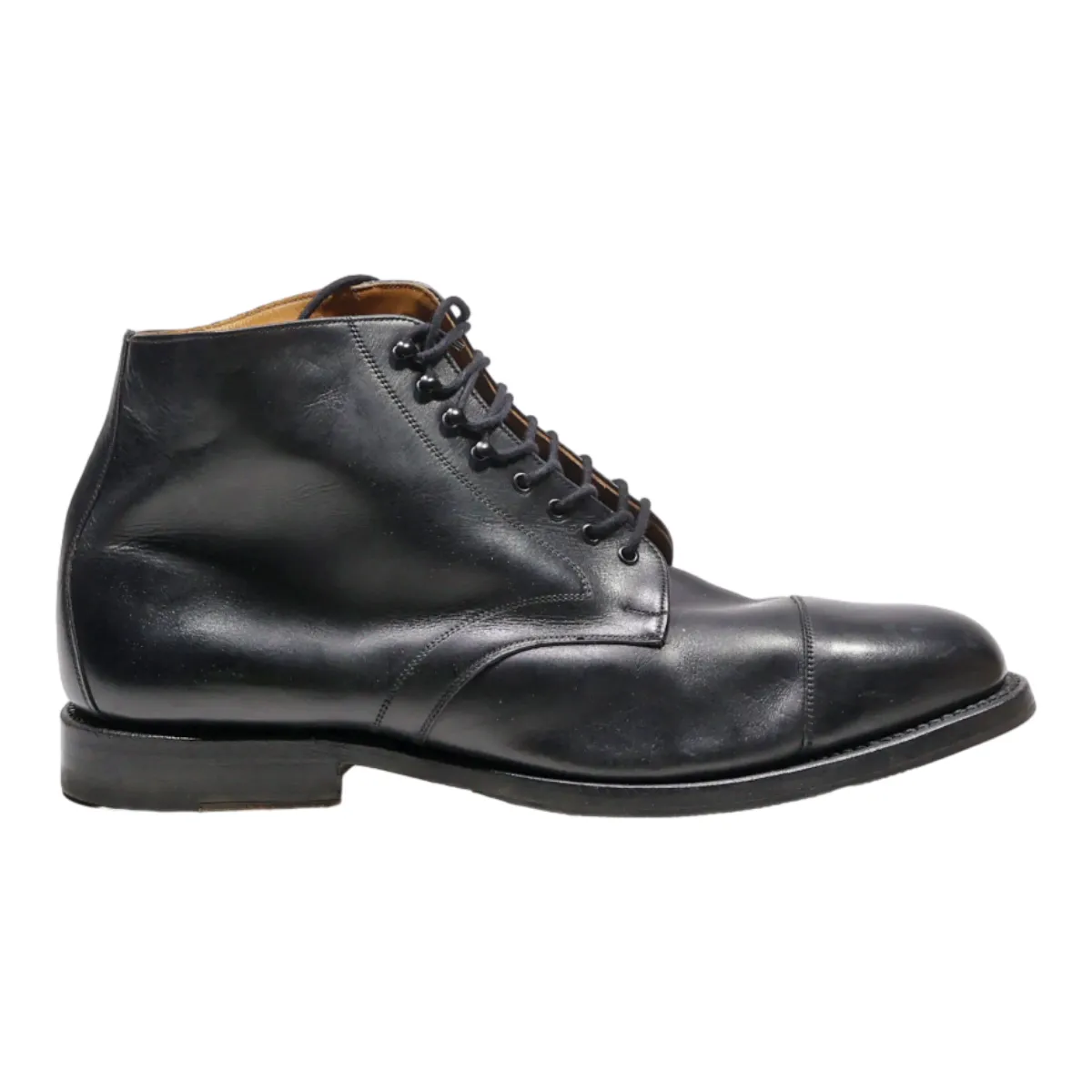 CAVALLO Desert Boots Black Leather Mens UK 10.5