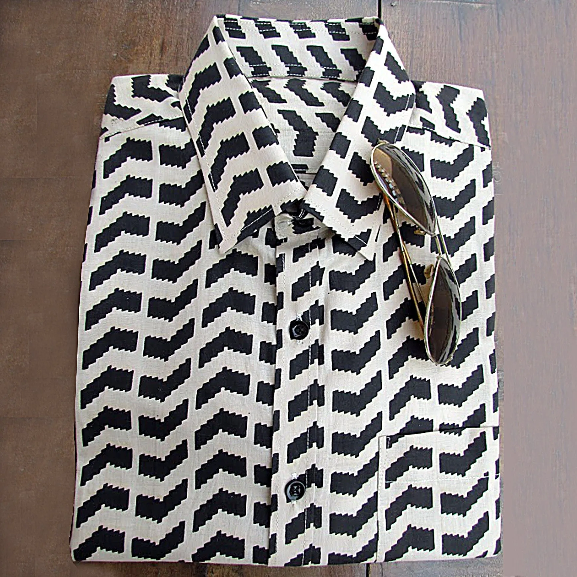 Chokha hand block cotton shirt