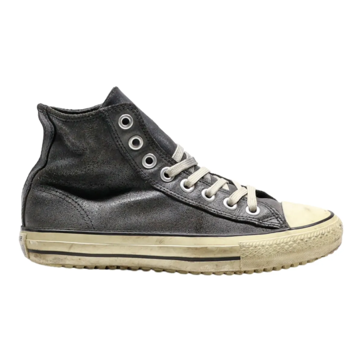 CONVERSE High Top Trainers Black Leather Womens UK 8