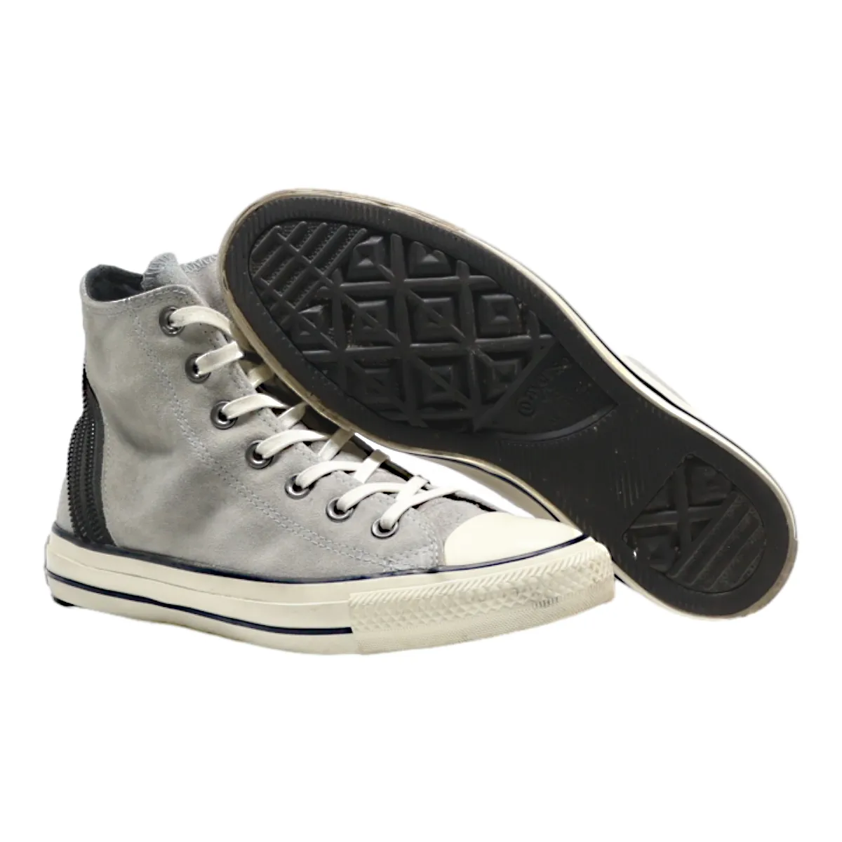 CONVERSE High Top Trainers Grey Leather Mens UK 5.5
