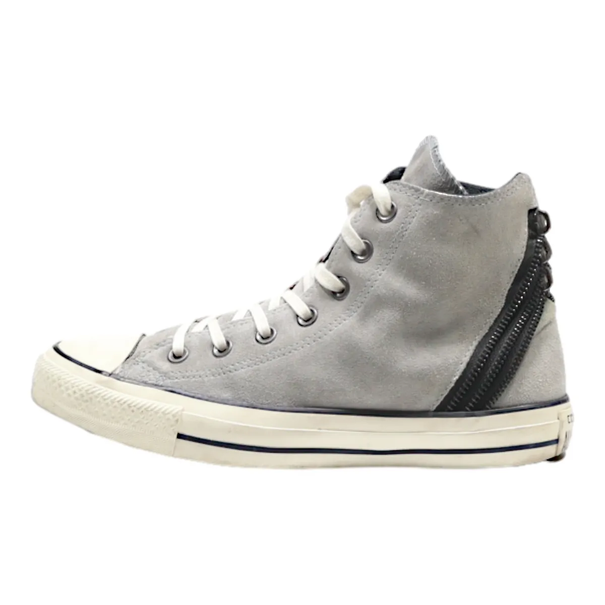 CONVERSE High Top Trainers Grey Leather Mens UK 5.5