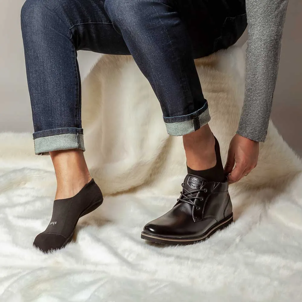 Cozy Fleece No Show Socks | BLACK 4 Pairs