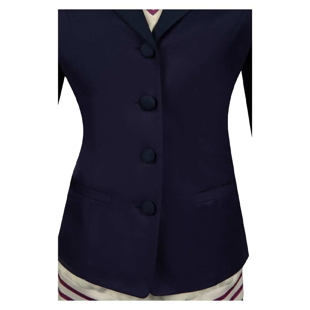 Dan da dan Aira Shiratori Women Blue Uniform Dress Party Carnival Halloween Cosplay Costume
