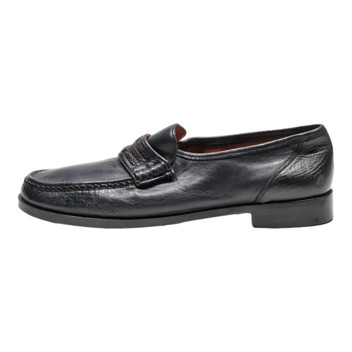 DAVID CLASSIC Loafer Shoes Black Leather Mens UK 9.5