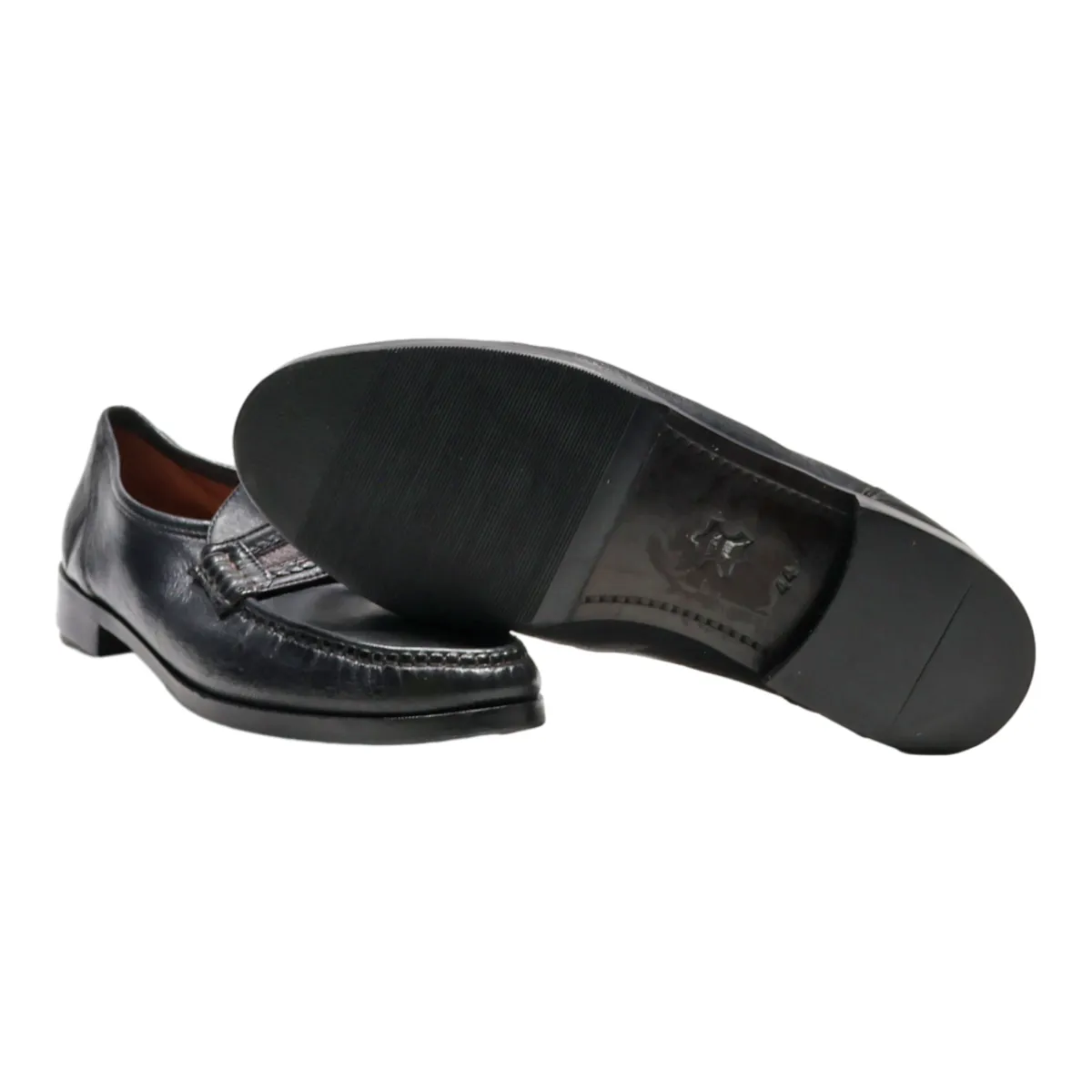 DAVID CLASSIC Loafer Shoes Black Leather Mens UK 9.5