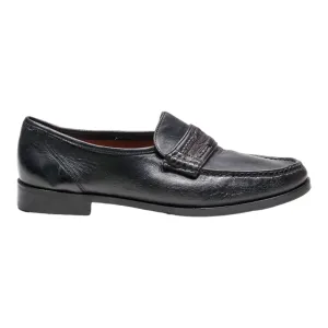 DAVID CLASSIC Loafer Shoes Black Leather Mens UK 9.5