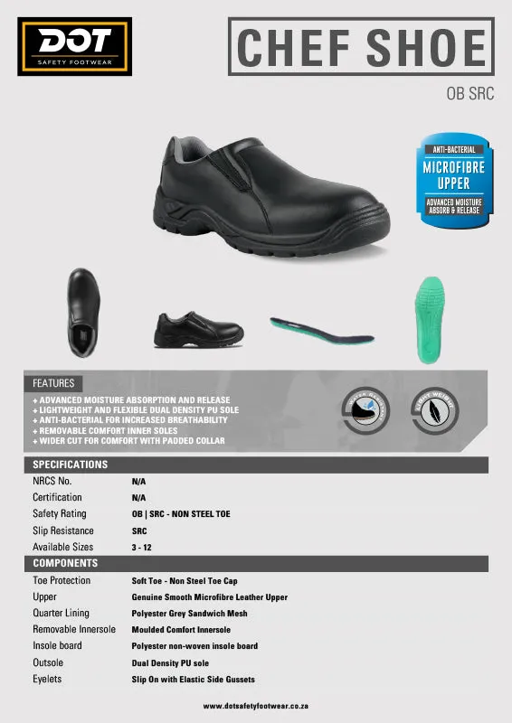 DOT Chef Safety Shoe Non Steel Toe